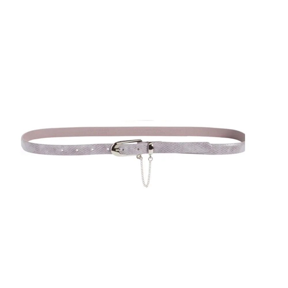 NWT - Open Edit Animal Print Skinny Belt Lavender